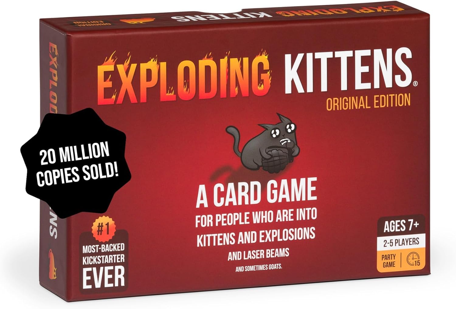 Exploding Kittens card game box